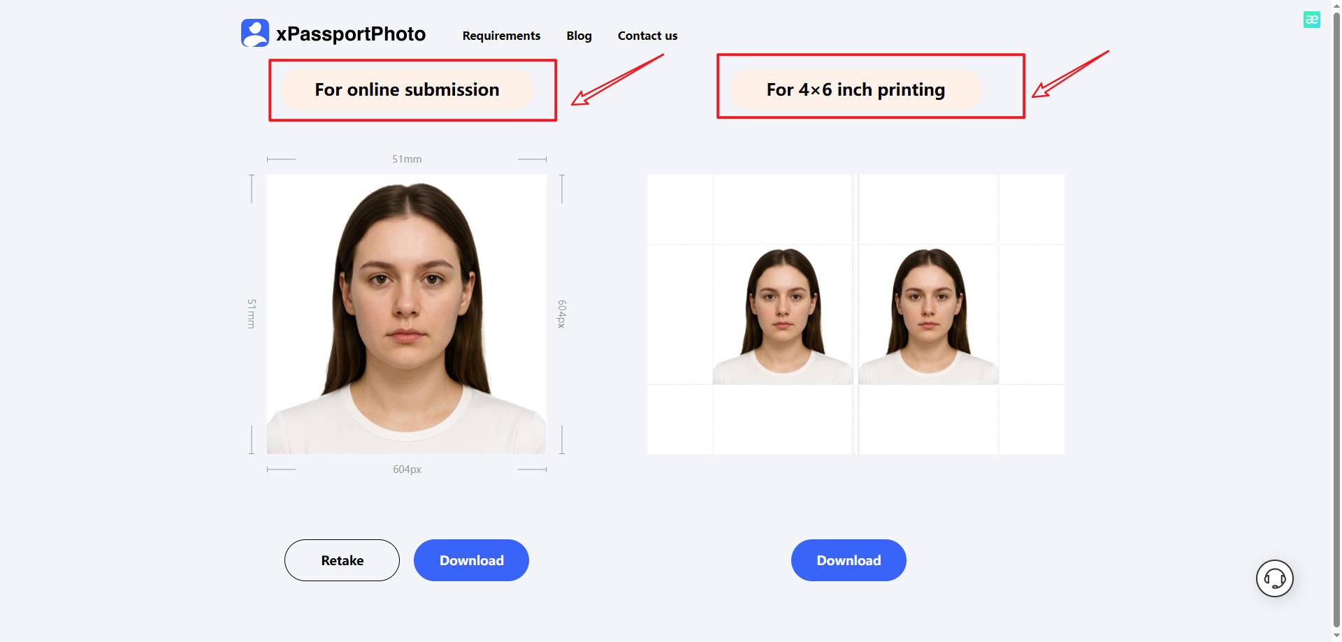 Digital and printed passport photo options illustration