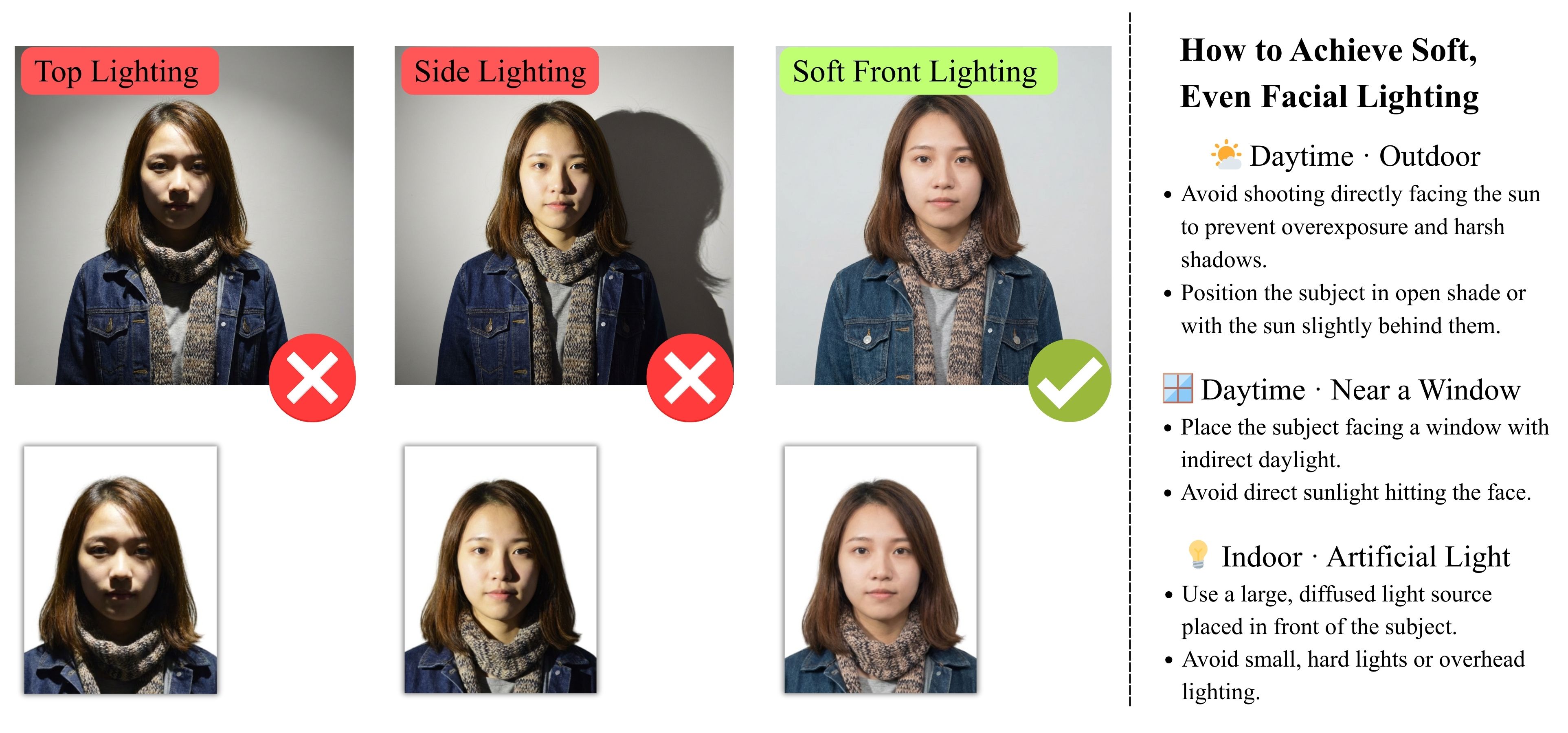Indian passport photo lighting mistakes